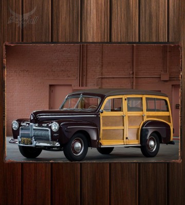 Металлическая табличка Ford V8 Super Deluxe Station Wagon (21A-79B)
